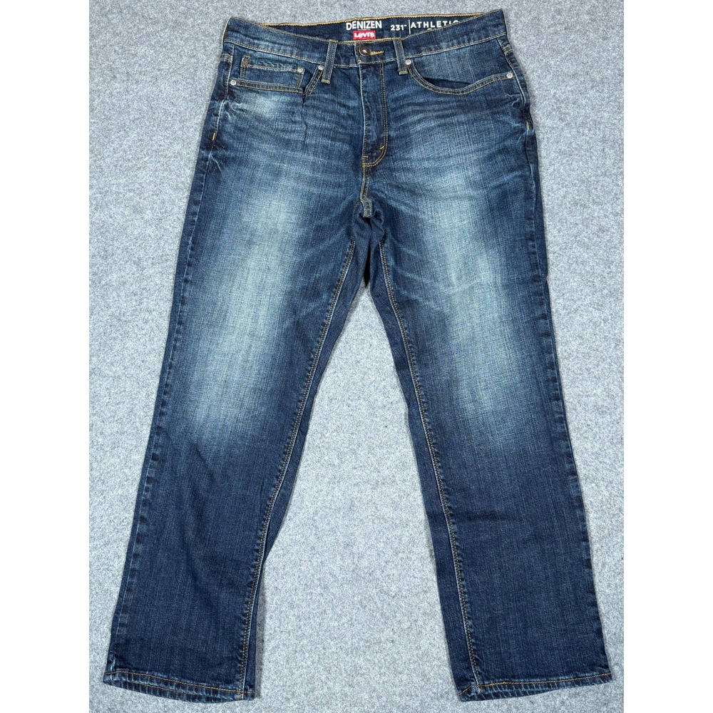 Denizen from Levis 231 Athletic Fit Mens Jeans 34x30 Dark Wash Blue Stretch